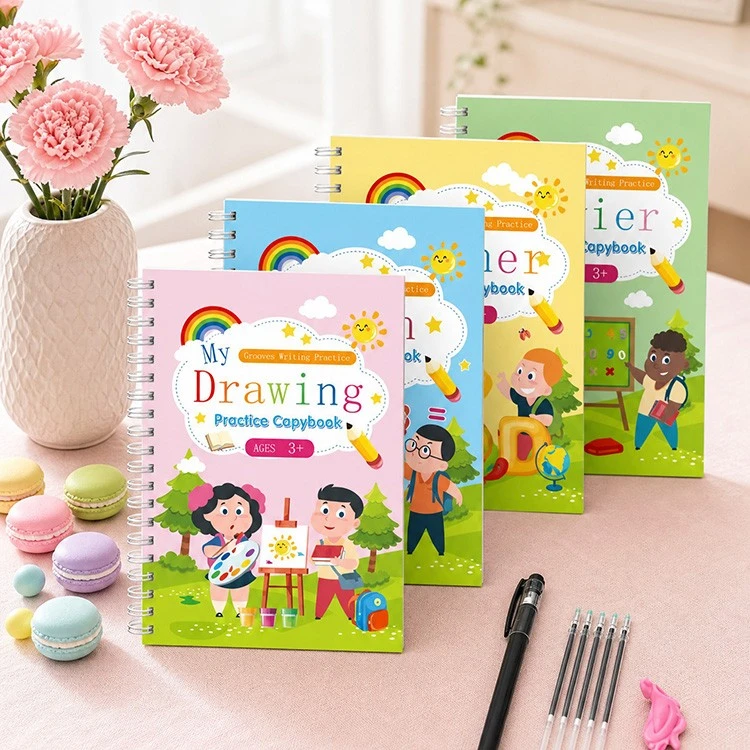 Magic Grooved Writing Practice Book Set 4-Book